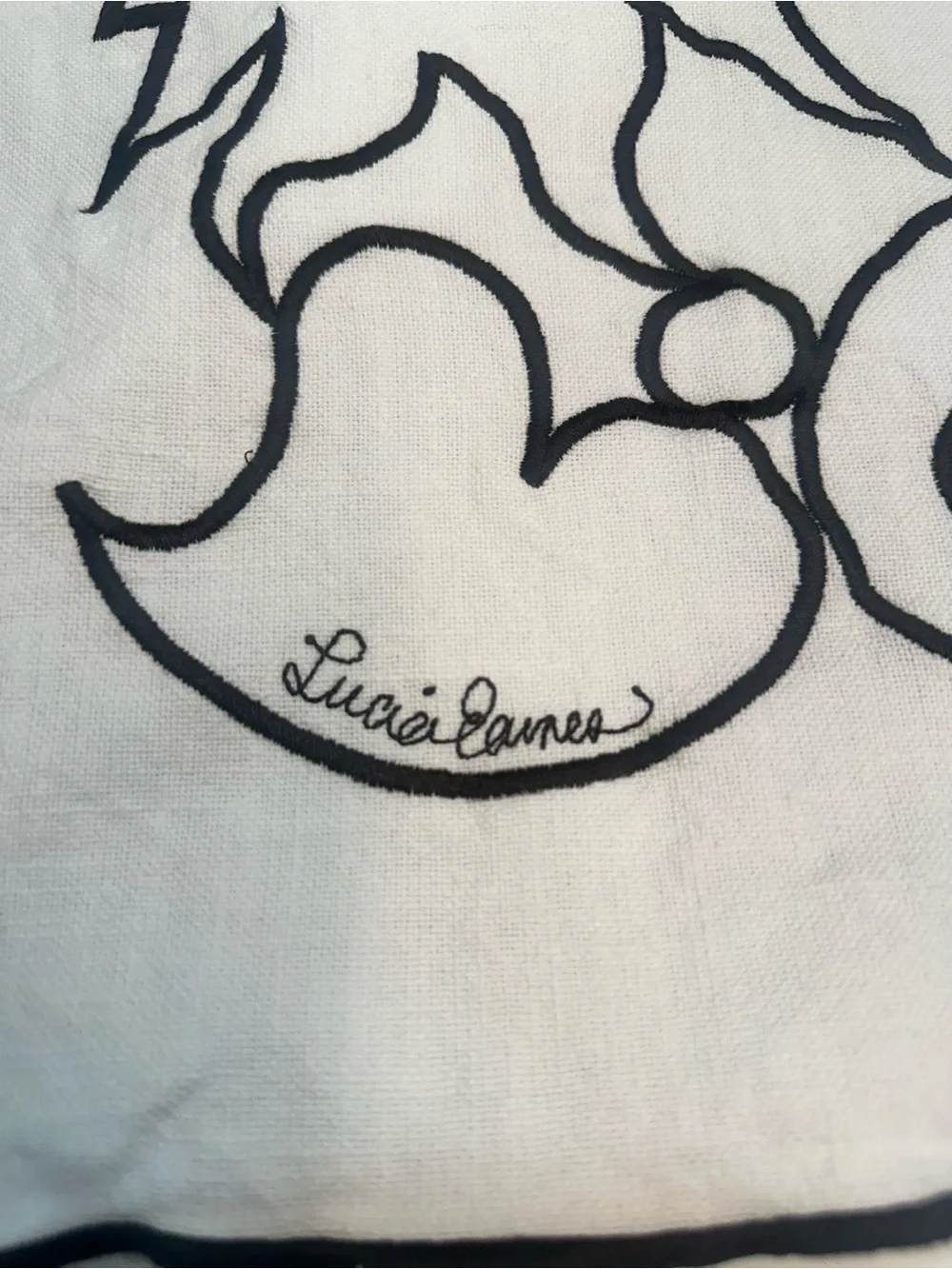 Set of Lucia Eames for Crate&Barrel White Table Runners